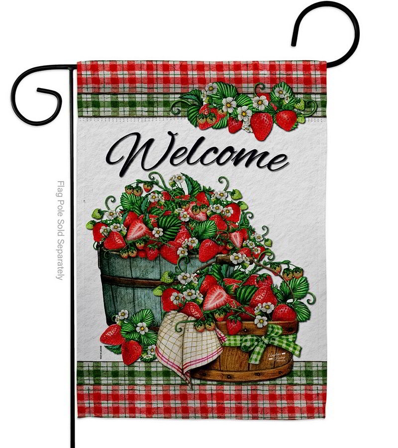 Sweet Strawberries Garden Flag