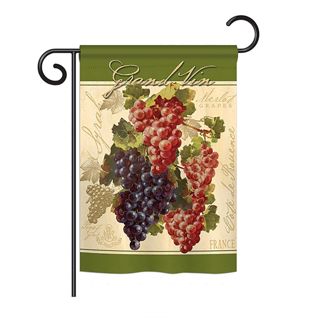 Red & Purple Grapes Garden Flag