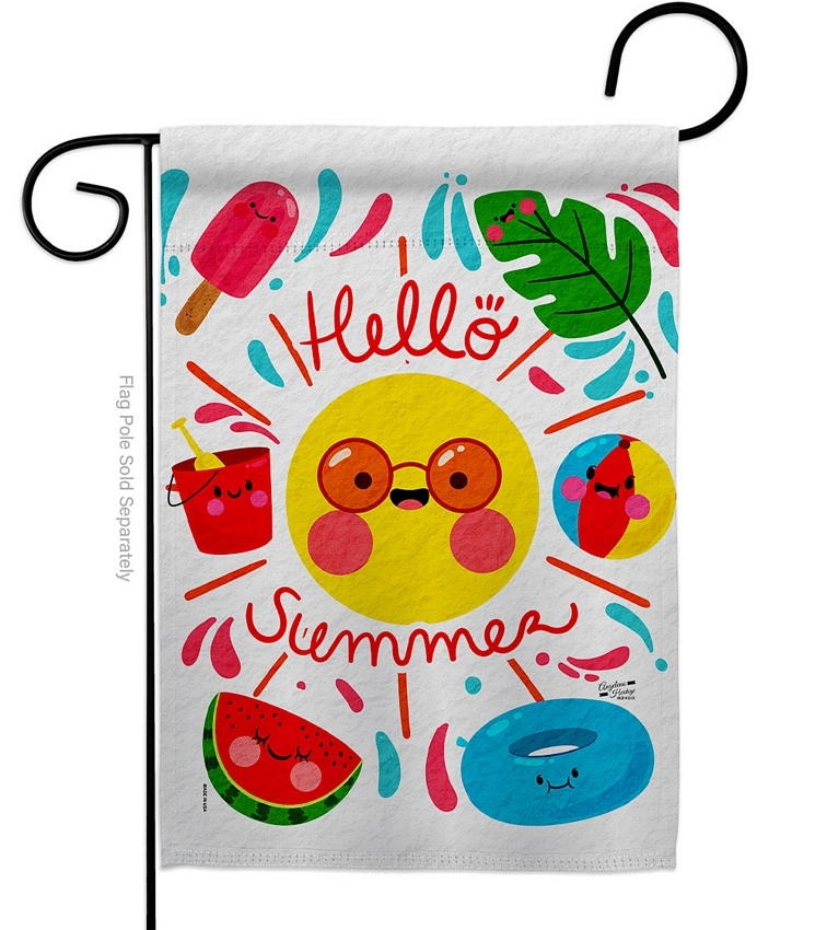 Hello Summer Decorative Garden Flag