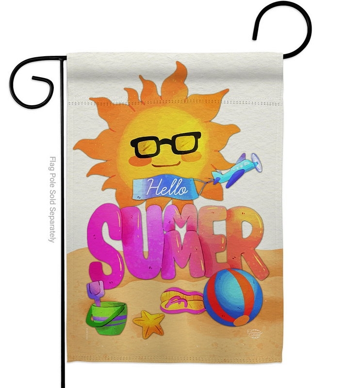 Hello Summer Garden Flag