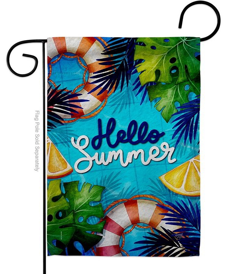 Hello Cool Summer Garden Flag