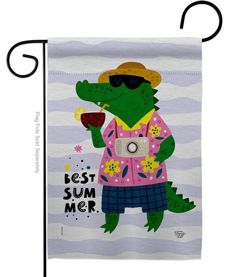 Alligator Summer Garden Flag