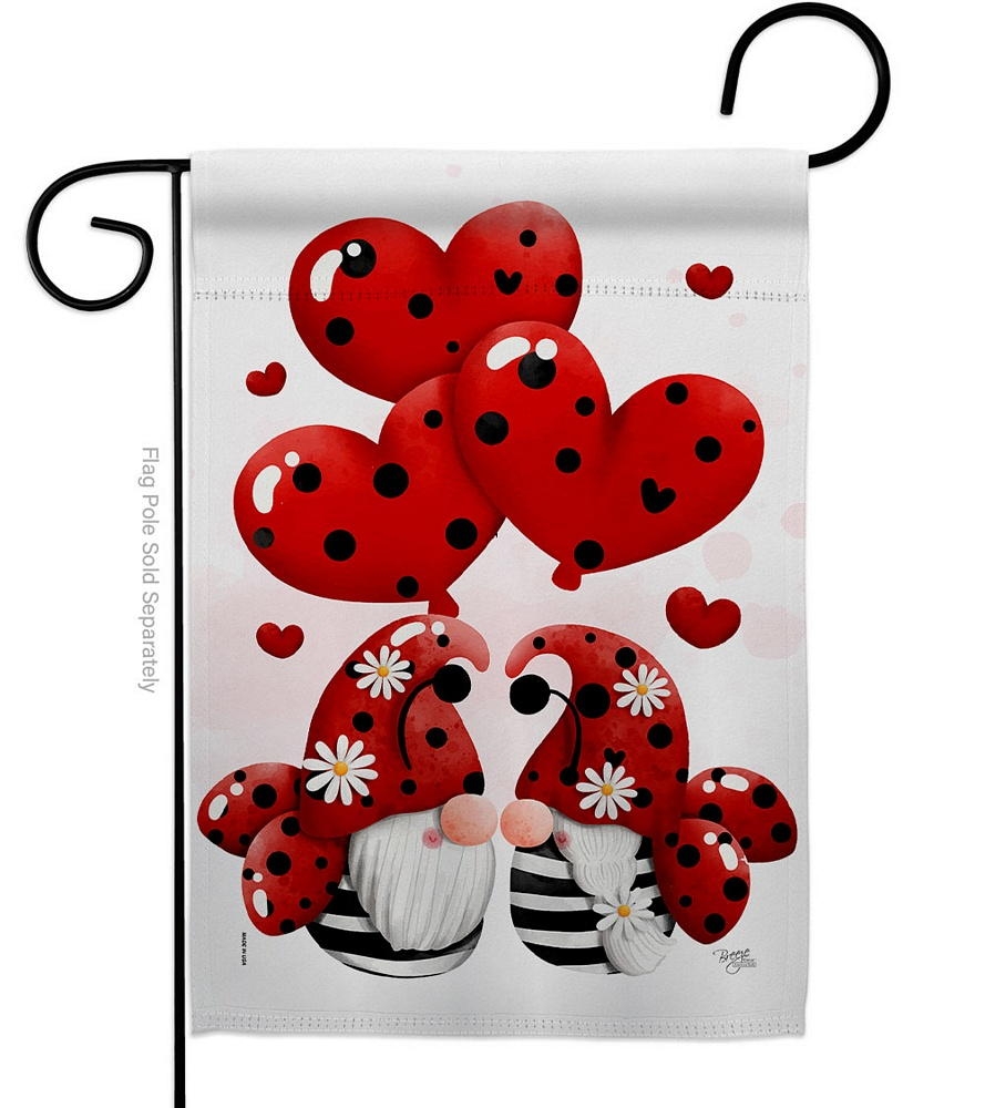 Ladybirds Gnome Garden Flag