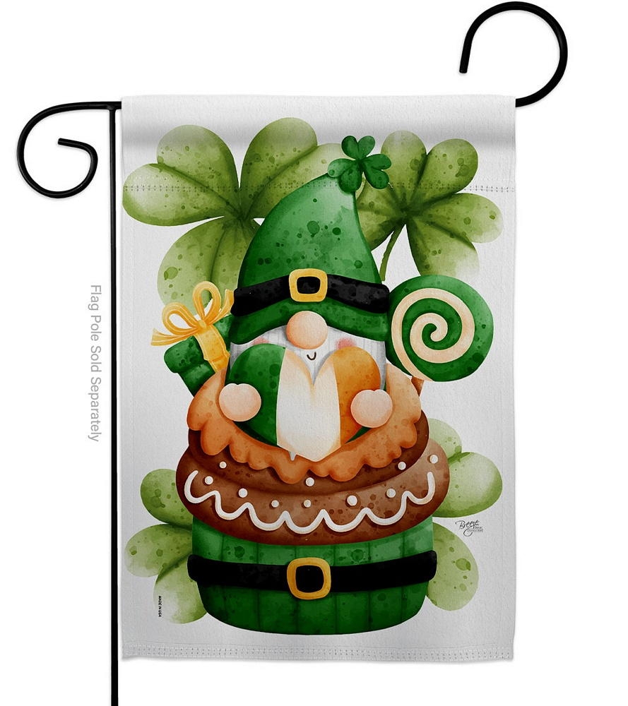 St Patty Gnome Garden Flag