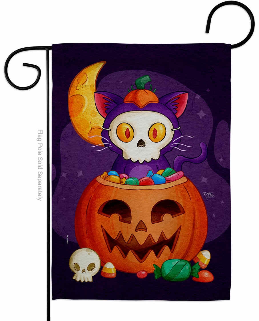 Sneaky Cat Garden Flag