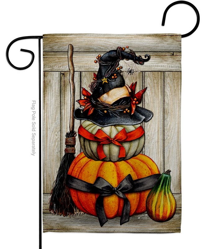 Witch Pumpkins Garden Flag