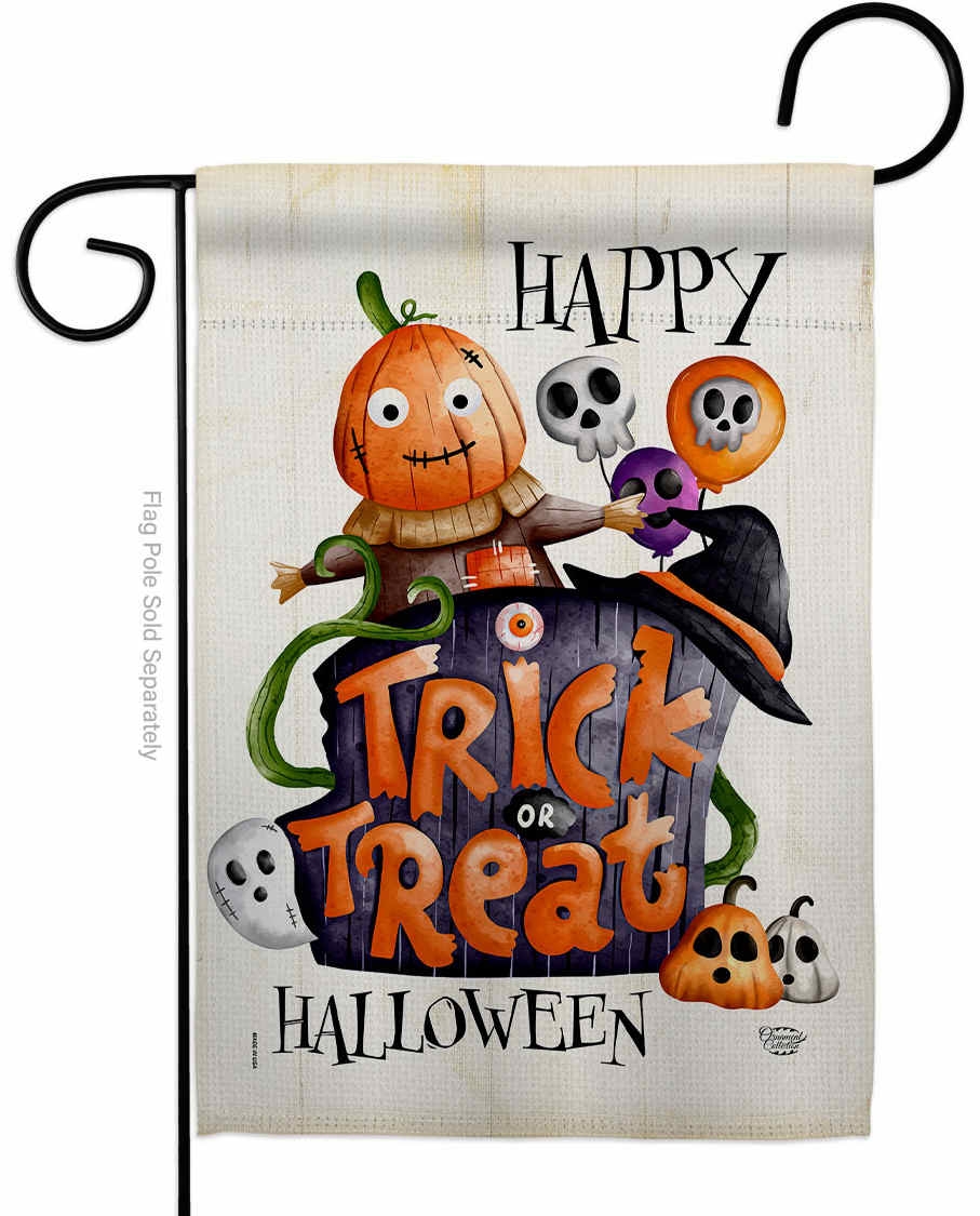 Trick Or Treat Day Garden Flag