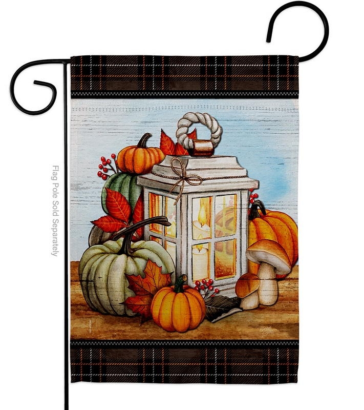 Fall Lantern Garden Flag