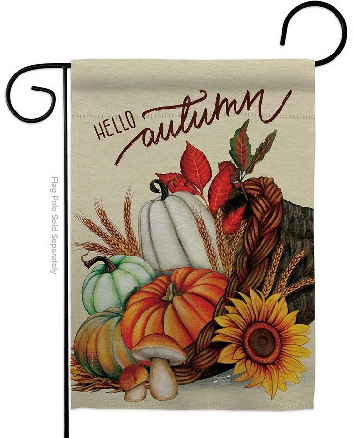 Hello Cornucopia Garden Flag