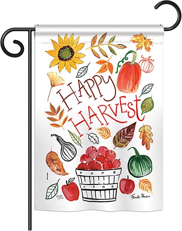 Happy Harvest Garden Flag