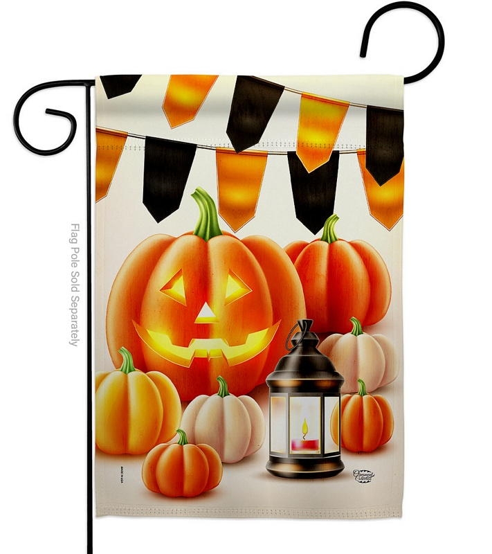 Halloween Lantern Garden Flag