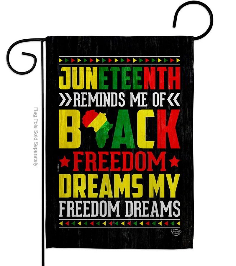 Black Freedom Garden Flag