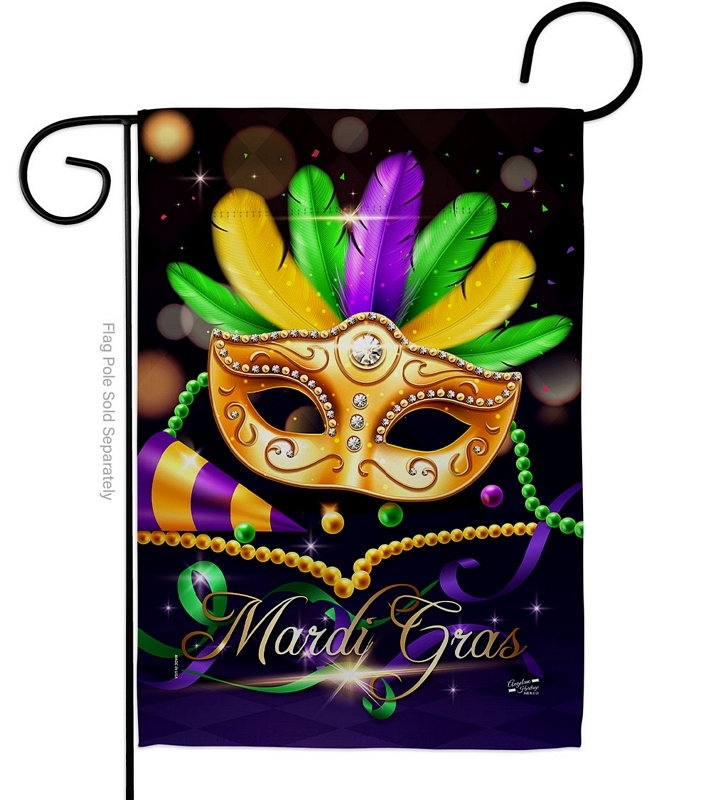 Mardi Gras Party Garden Flag