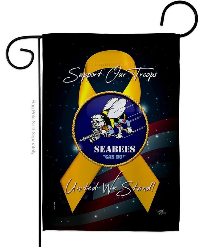 Support Seabees Garden Flag