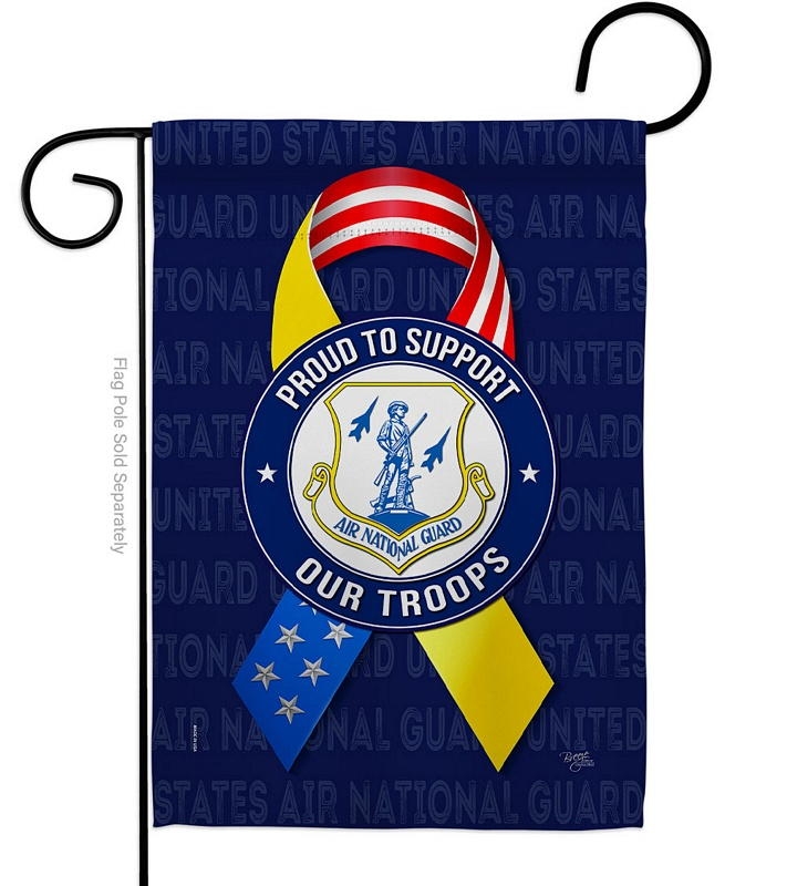 Support Air National Guard Troops Garden Flag