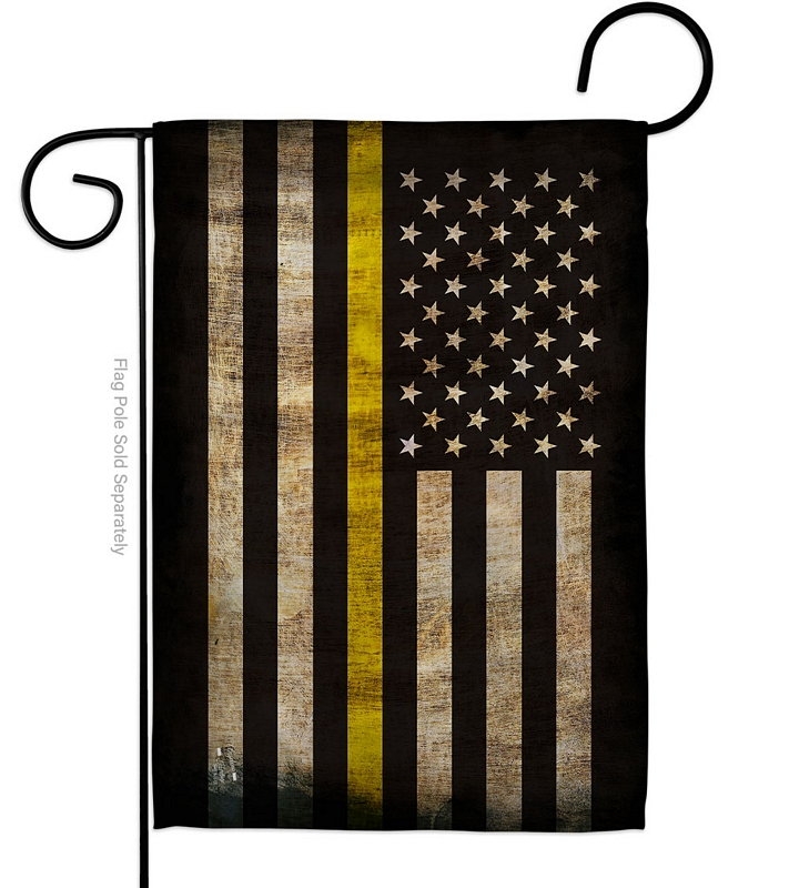 Thin Yellow Line Garden Flag
