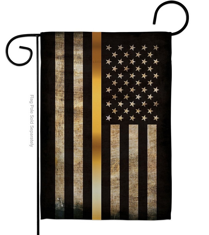 Thin Gold Line Garden Flag