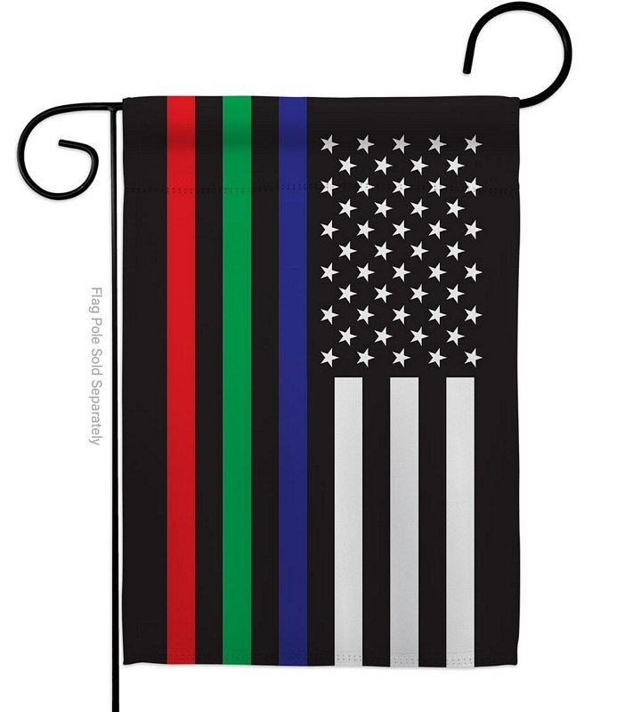 US Thin Blue Green Red Line Decorative Garden Flag