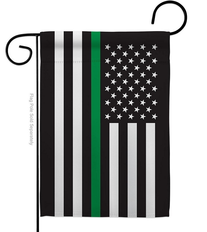 Thin Green Line Garden Flag