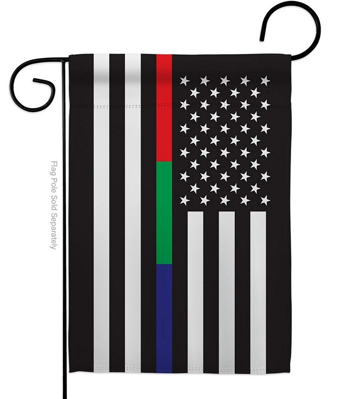 US Thin Blue Green Red Line Garden Flag