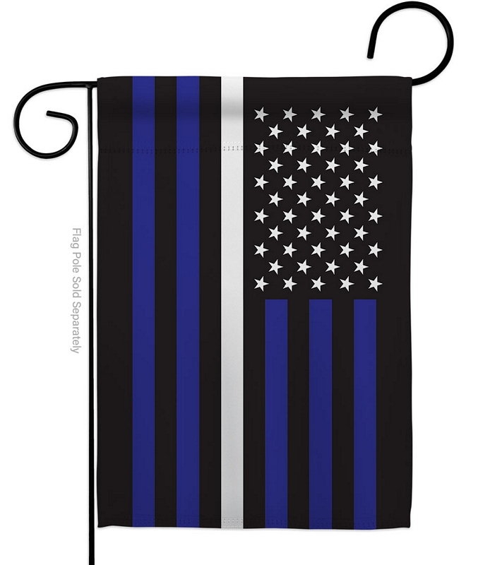 US Thin White Line Garden Flag