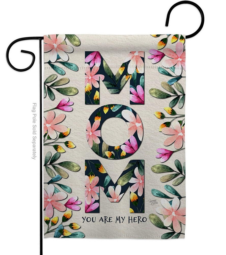 Mom My Hero Garden Flag