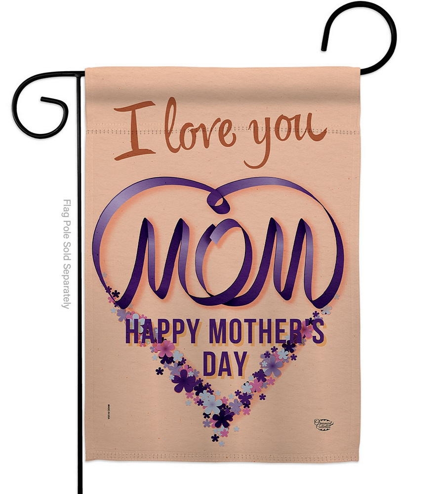 Love My Mom Garden Flag