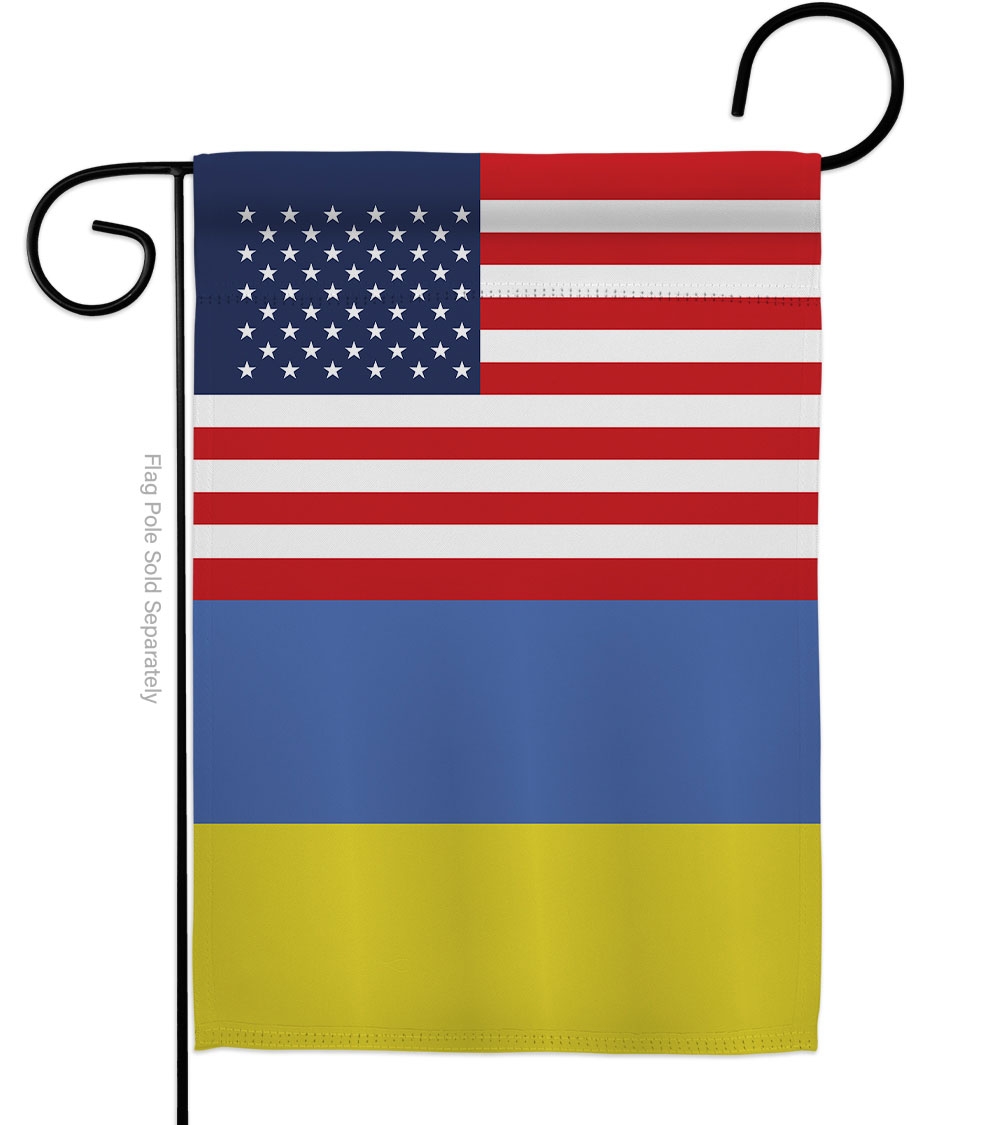 Ukraine US Friendship Garden Flag