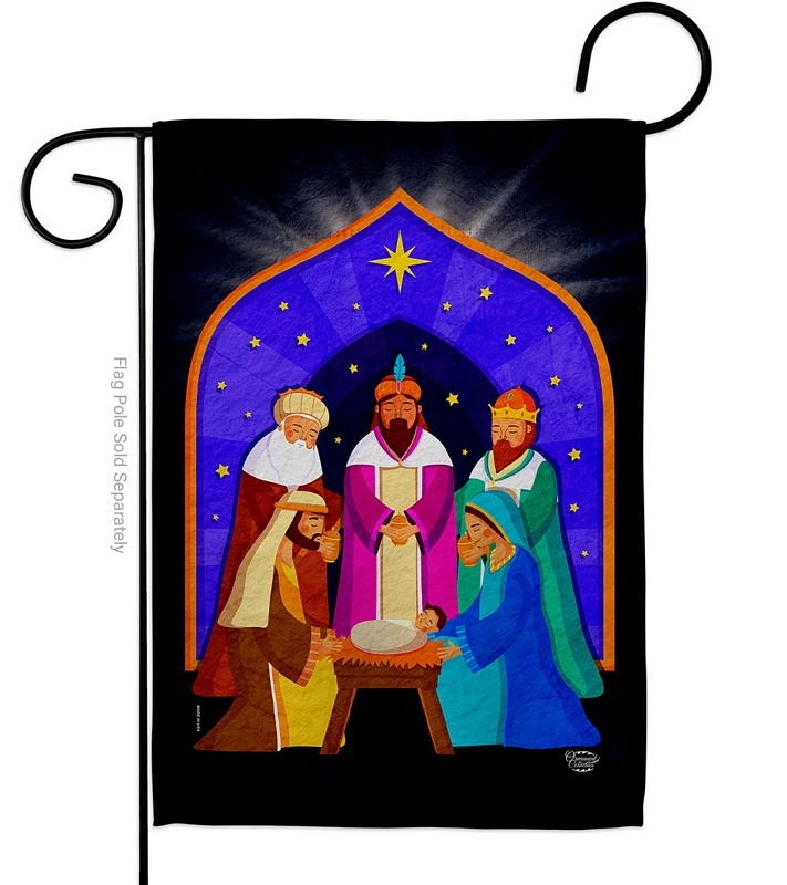 3 Wise Kings Garden Flag