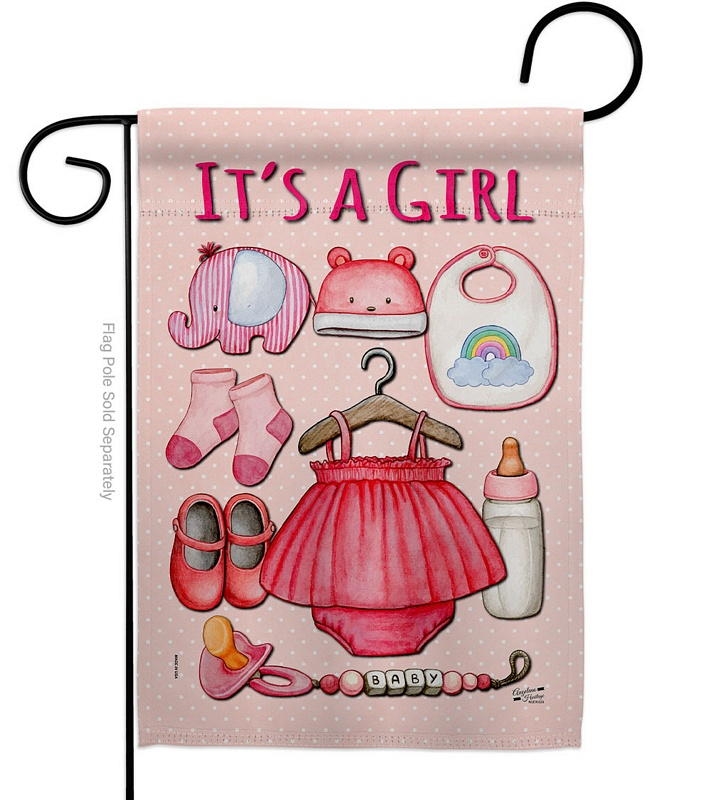 Baby Girl Decorative Garden Flag