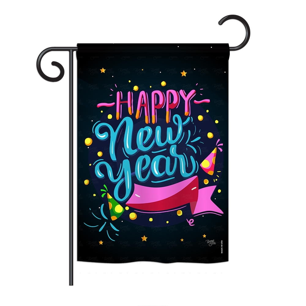 Popping Happy New Year Garden Flag