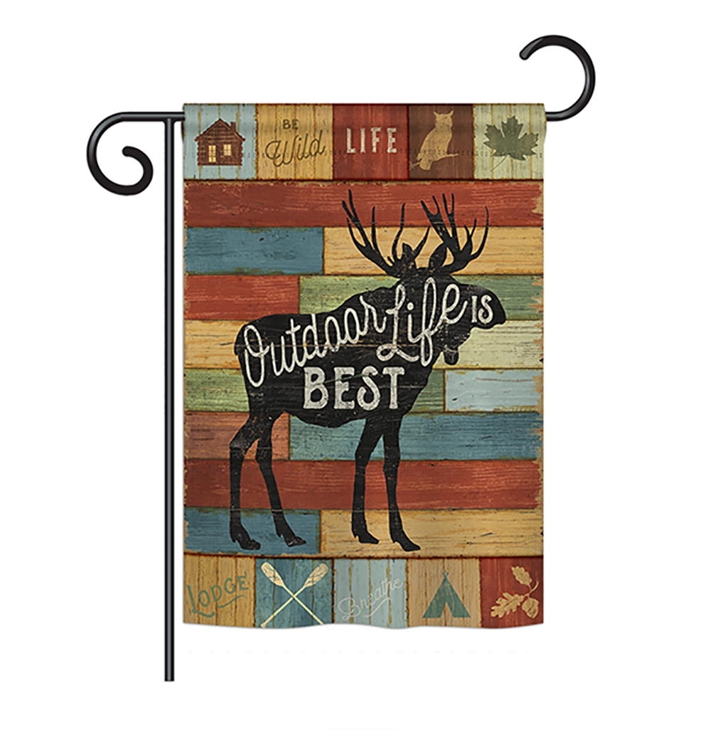 Outdoor Life Is Best Garden Flag