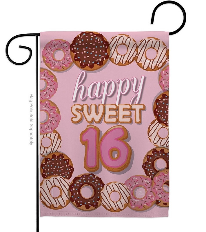 Sweet Sixteen Garden Flag