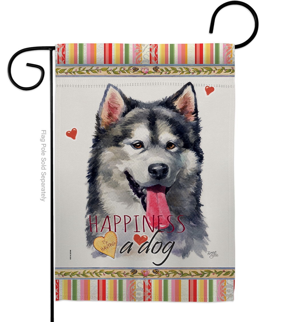 Alaskan Malamute Happiness Garden Flag