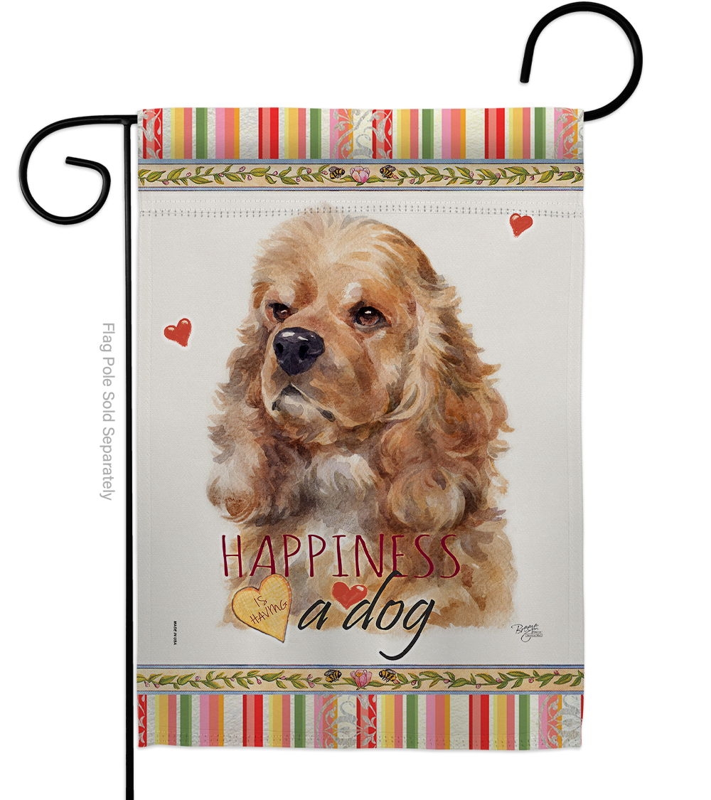 Cocker Spaniel Happiness Garden Flag