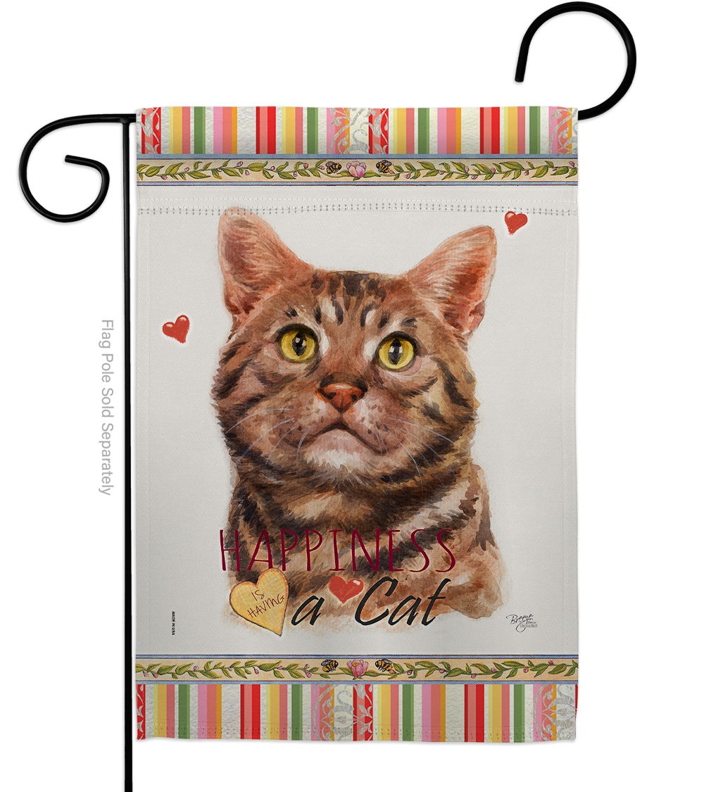 American Short Hair Happiness Garden Flag