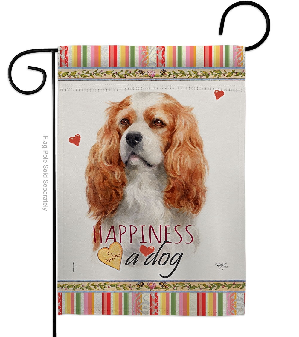 Cavalier King Spaniel Happiness Garden Flag