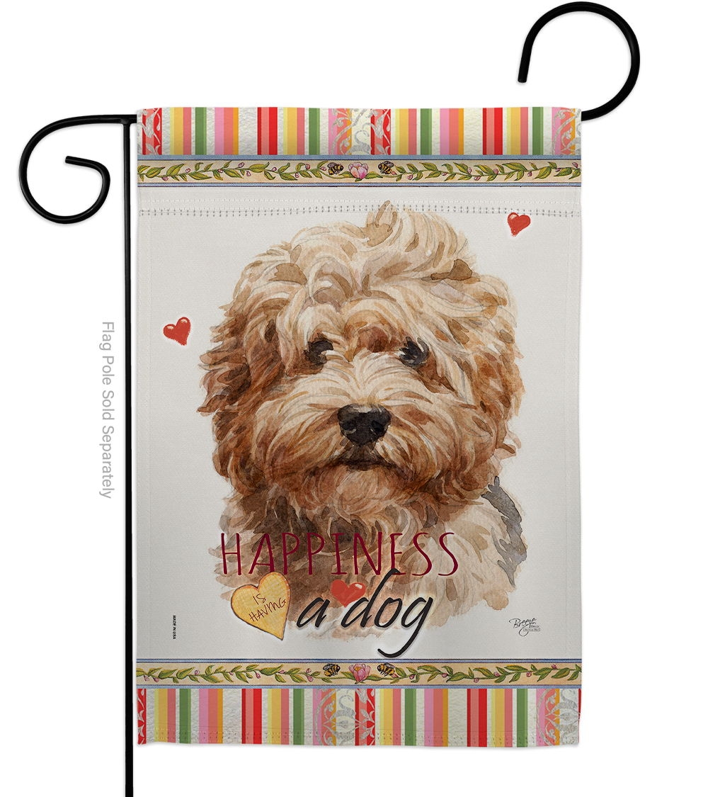 Shaggy Havanese Happiness Garden Flag