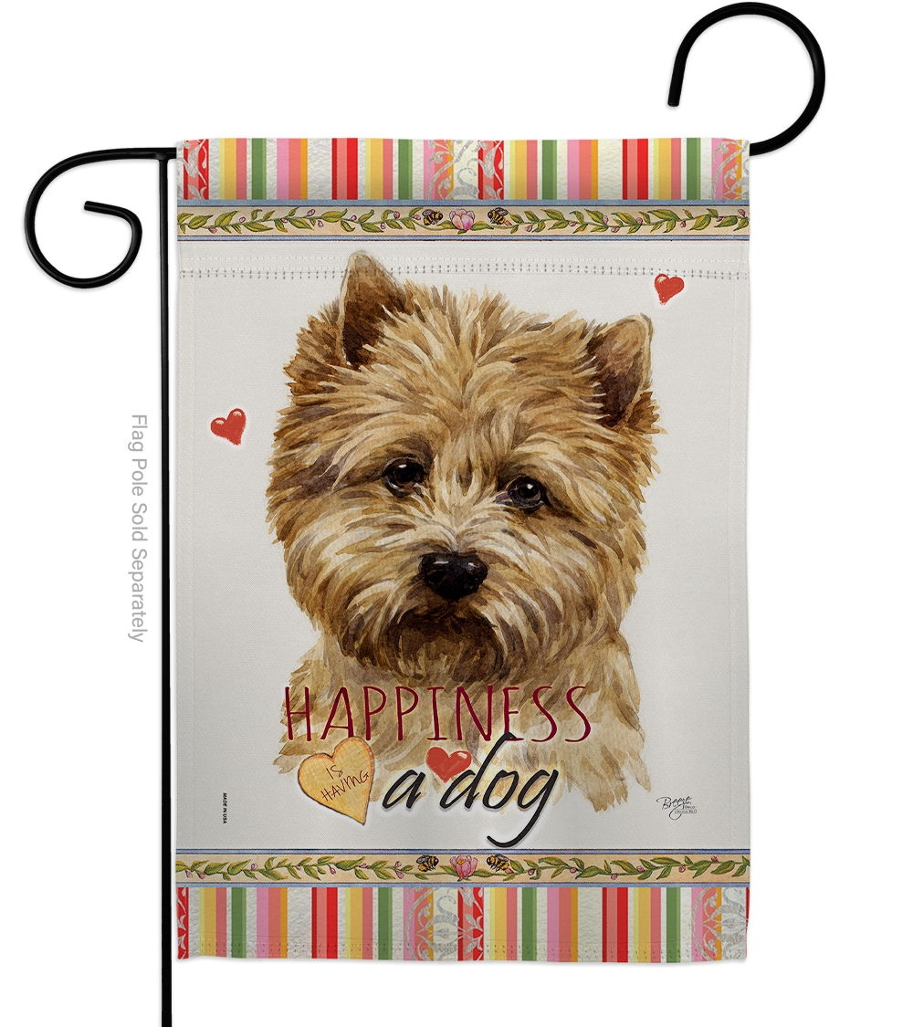Cairn Terrier Happiness Garden Flag