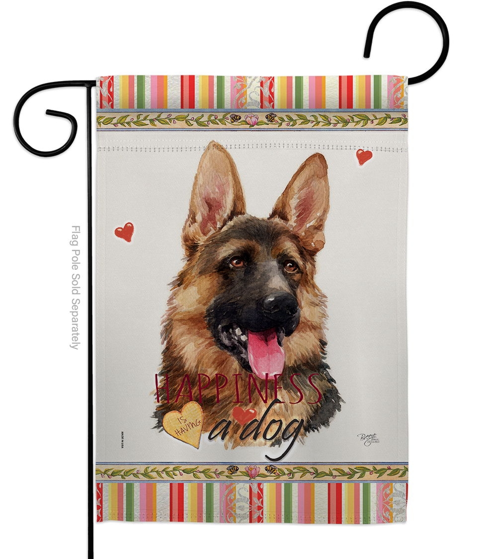 German Shepherd Happiness Garden Flag