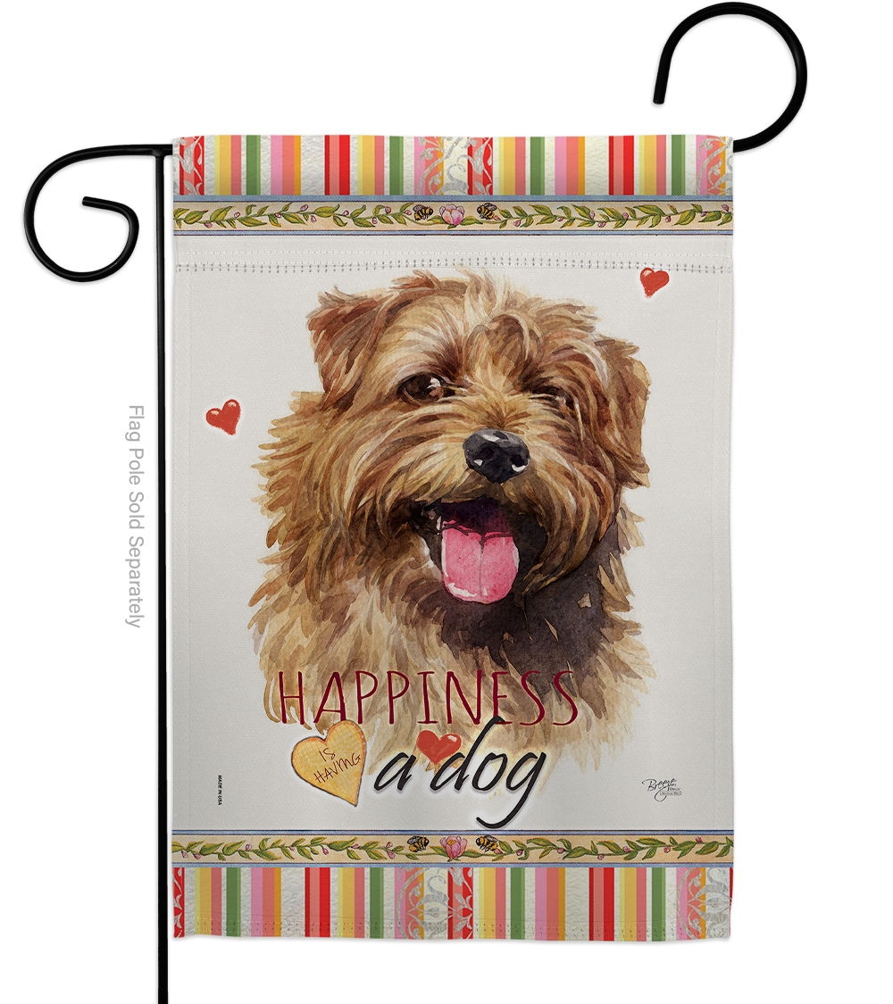 Norfolk Terrier Happiness Garden Flag