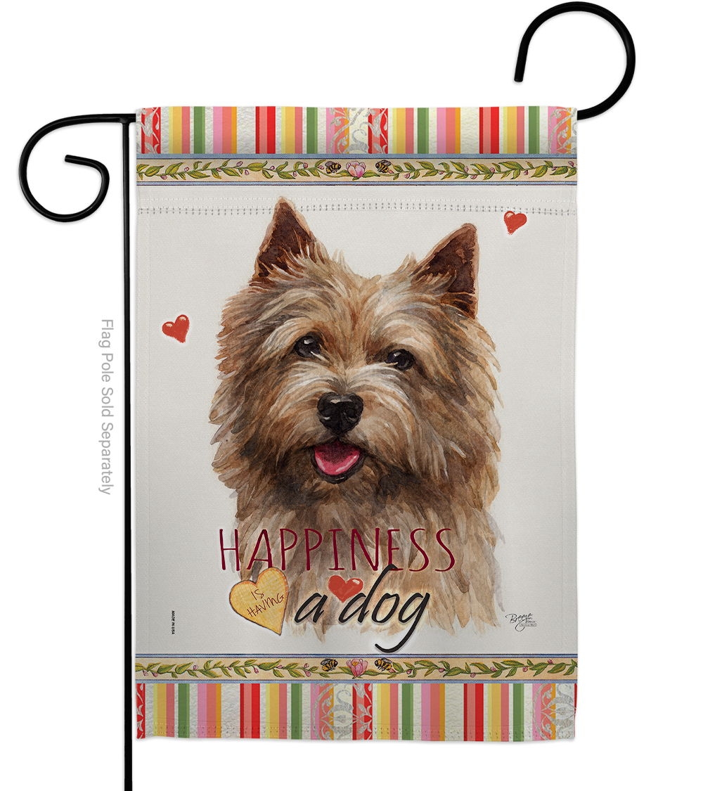 Norwich Terrier Happiness Garden Flag