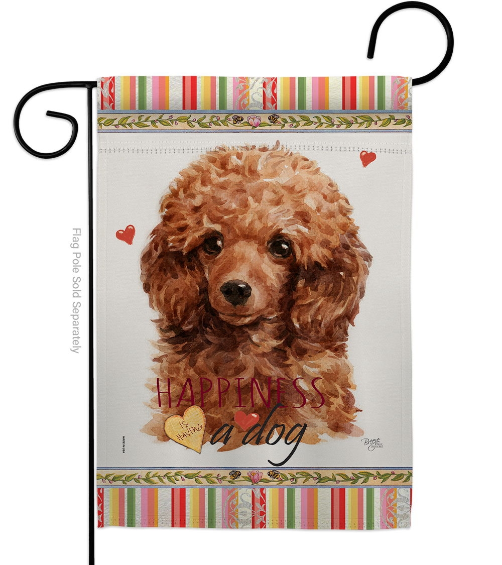 Miniature Poodle Happiness Garden Flag