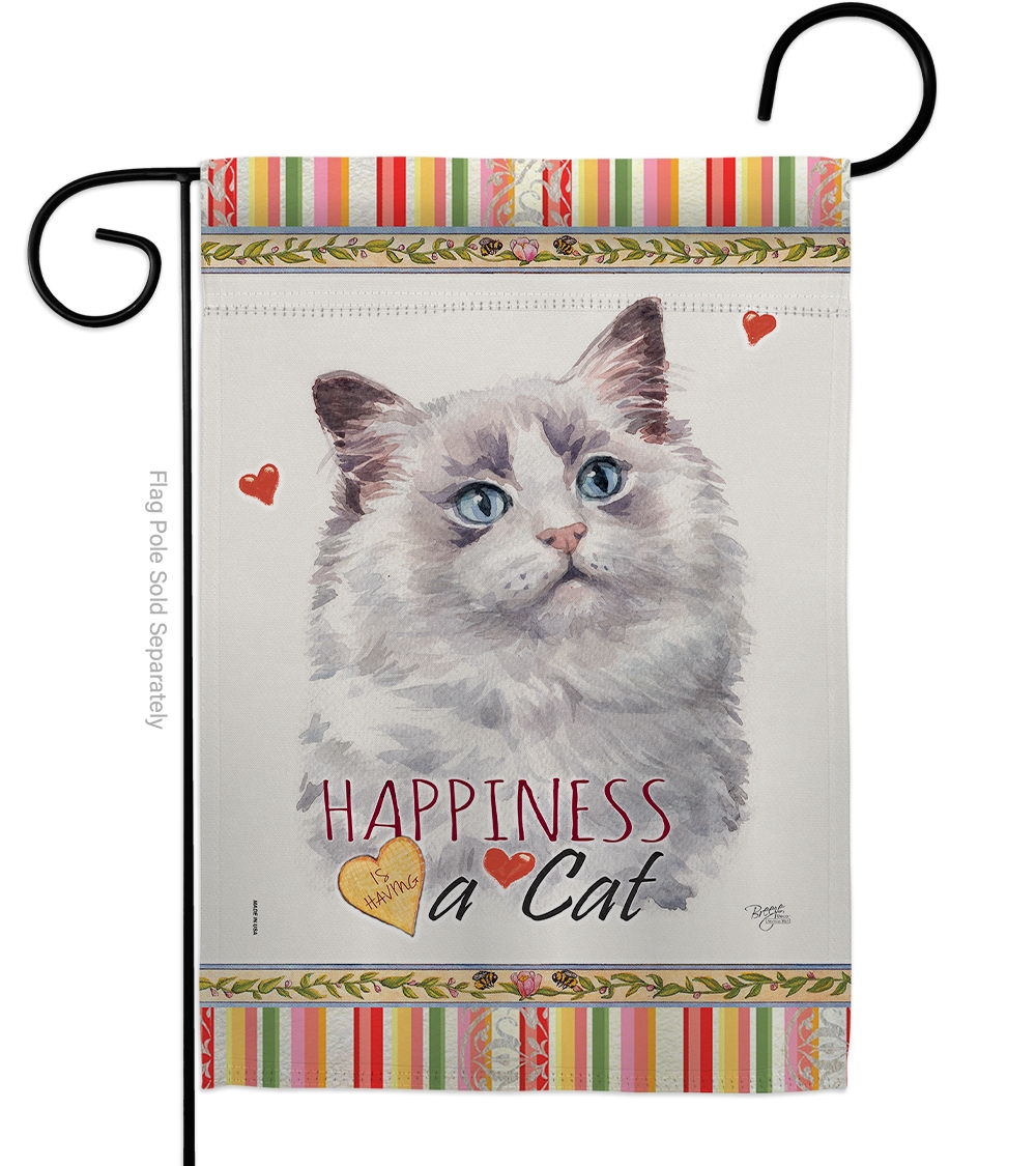 Bicolor Ragdoll Happiness Garden Flag