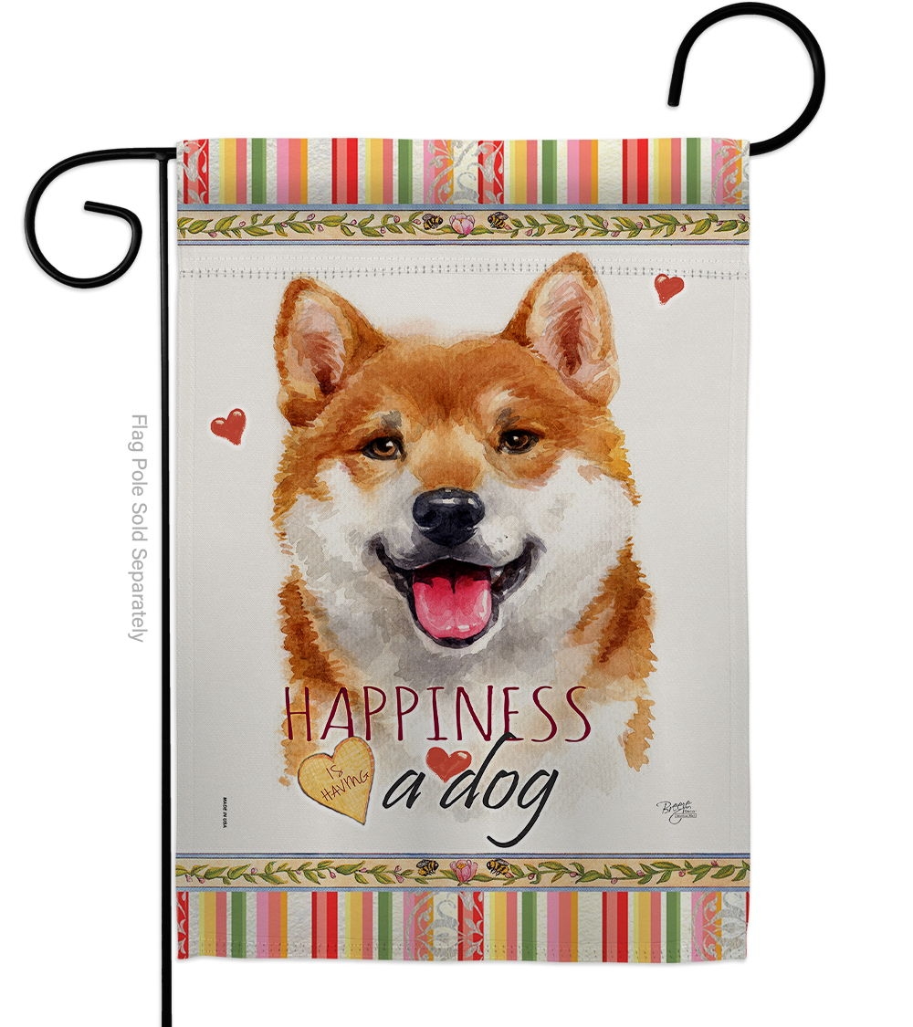 Shiba Inu Happiness Garden Flag