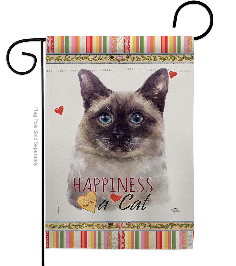 Siamese Happiness Garden Flag