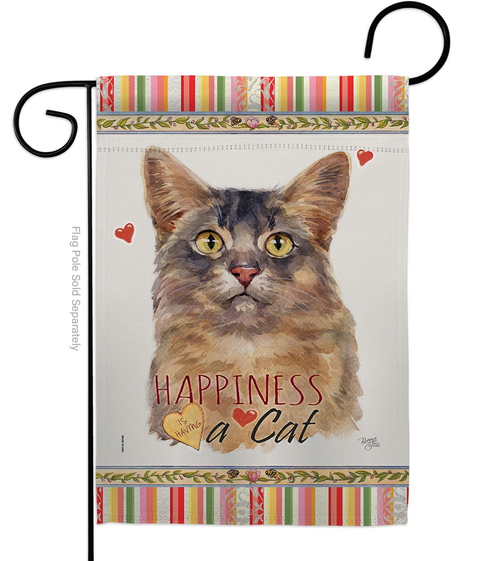 Somali Cat Happiness Garden Flag