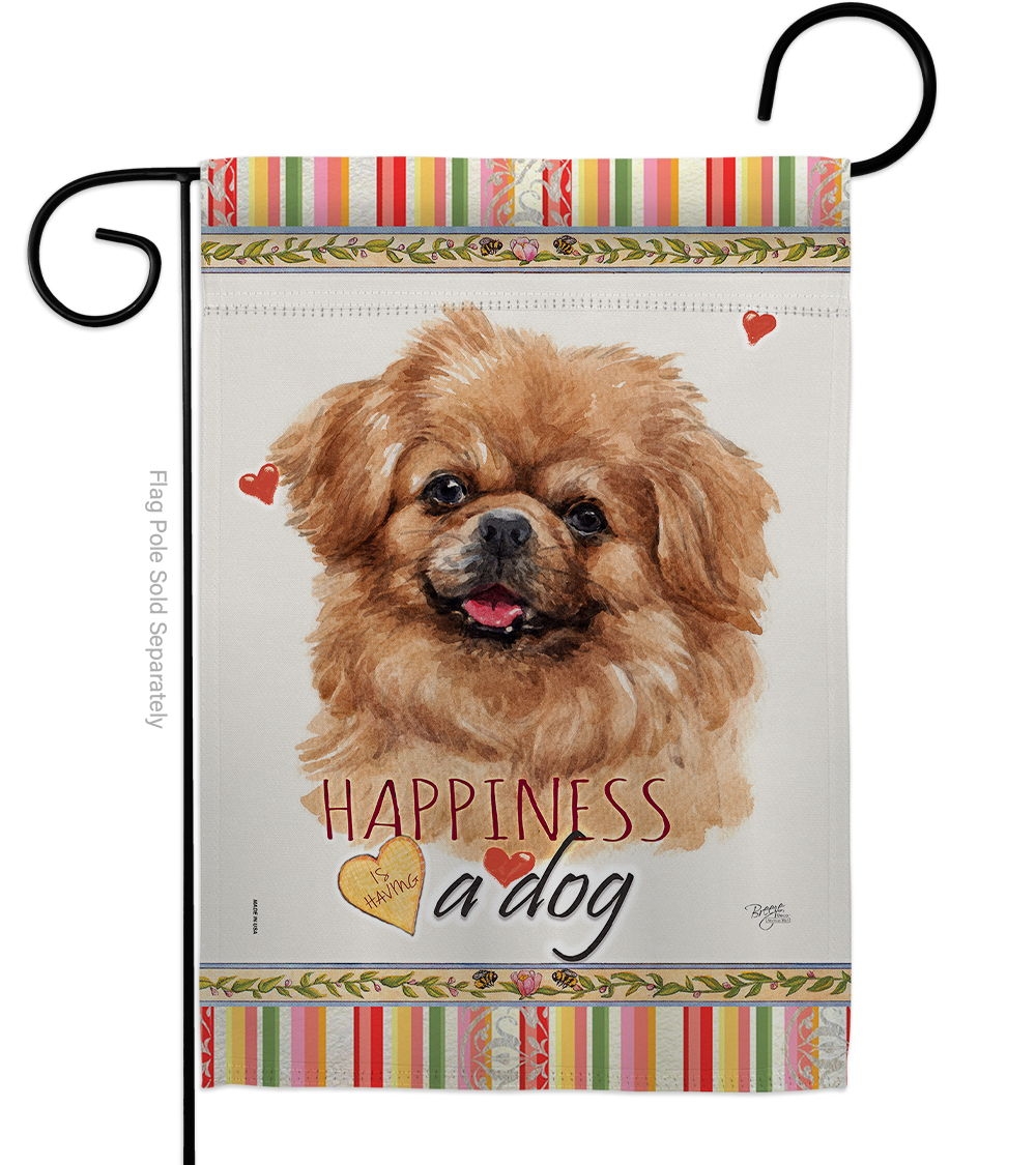Tibetan Spaniel Happiness Garden Flag