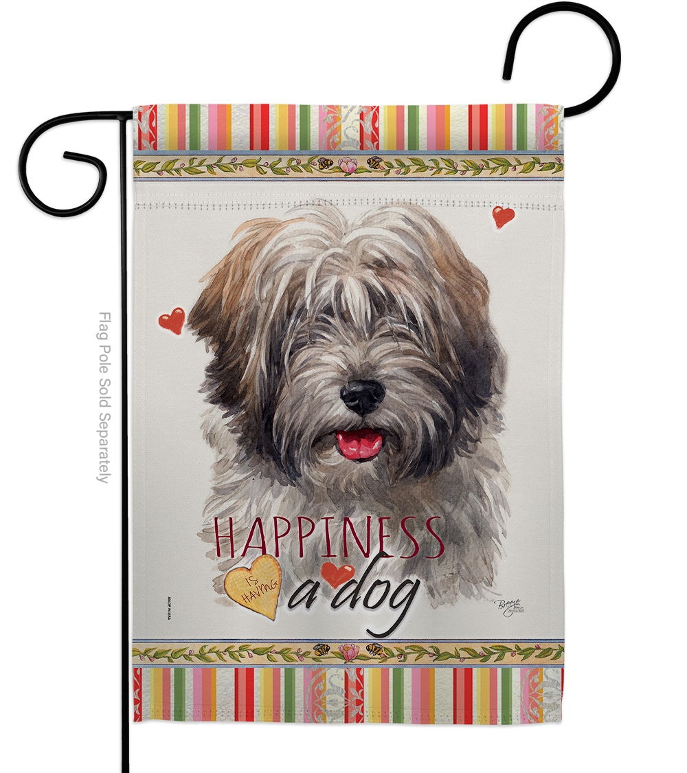 Tibetan Terrier Happiness Garden Flag