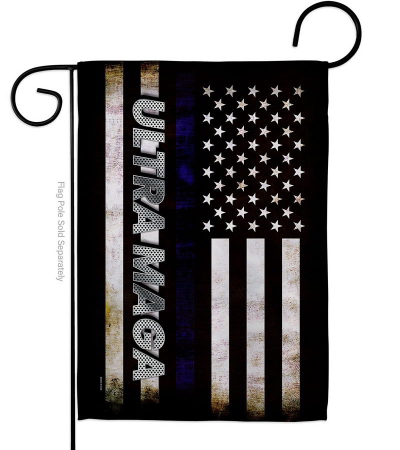 Blue Line MAGA Garden Flag